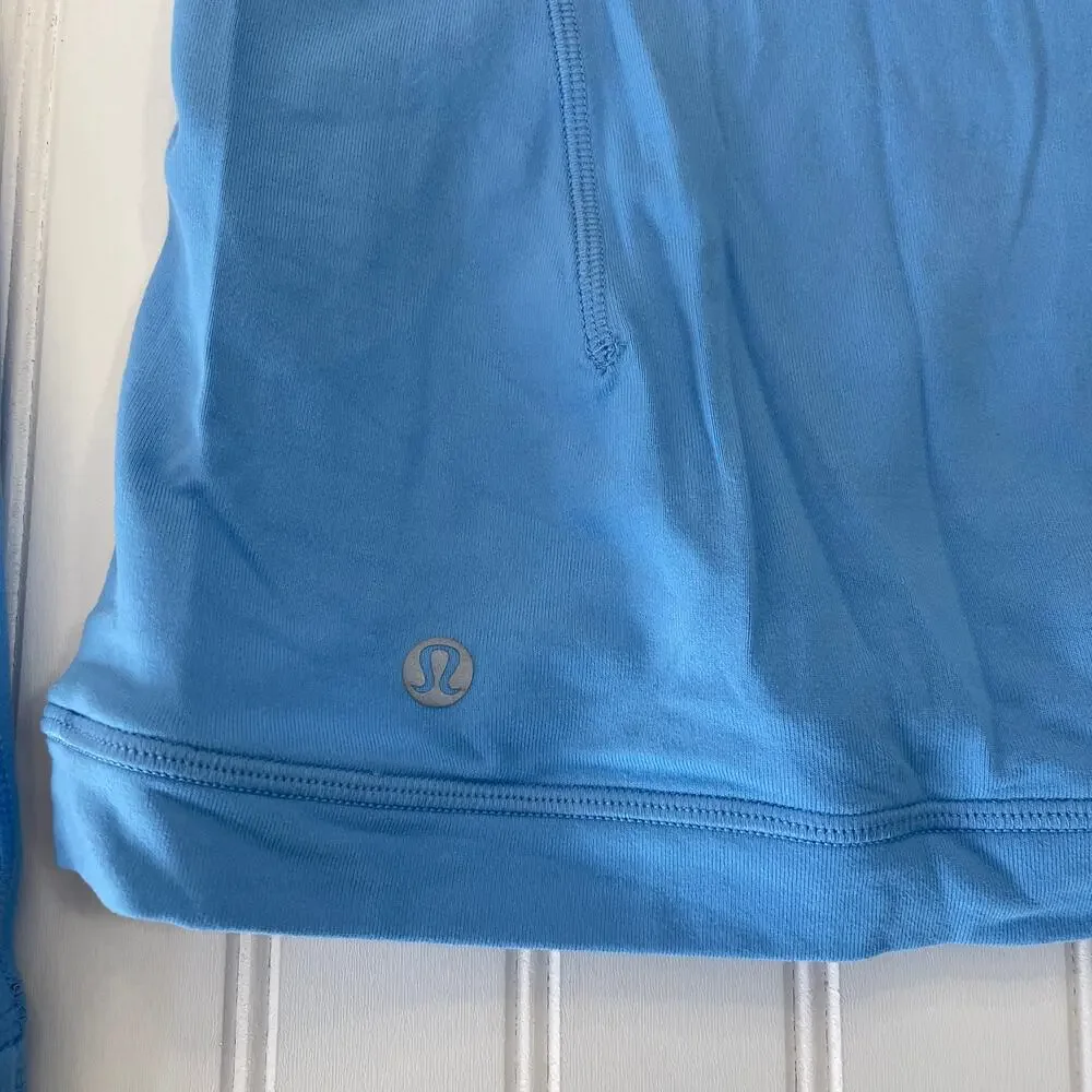 Lululemon Its Rulu Run Long Sleeve Shirt Blue Nile Activewear Size Womens 0 READ